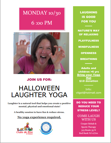 Register now for your Halloween Laughter Yoga on 10/30!